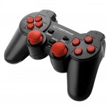 žičani gamepad za PS3 i PC s vibracijama – crno‑crveni