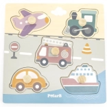 Drvena slagalica s umetanjem - prijevozna sredstva