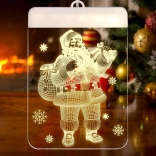 Božićna 3D staklena dekoracija za prozor