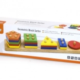 Drvena slagalica s umetanjima – geometrijski oblici VIGA