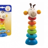 Detoa drvena igračka žirafa na opruzi