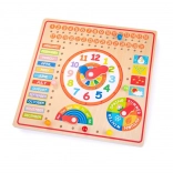 Bigjigs Toys drveni kalendar s satom