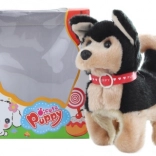 Hodajući crni psić na baterije