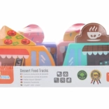 Drvena Viga set food truckova – 4 vozila za male slastičare