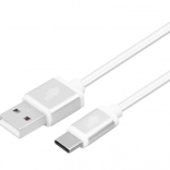 USB-A na USB-C kabel 2 m, srebrni opleteni