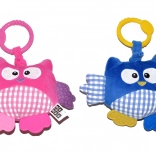 Vibrirajuća plišana sova za iznad krevetića, zvečkica 21 cm