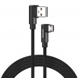 Obostrani kabel USB A – Micro USB 2 m s kutom od 90° SAVIO