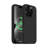 Silikonska magnetska futrola Color Cover za iPhone 16 Pro, crna