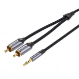 Audio kabel 2xRCA na 3,5 mm Vention BCNBI 3 m (sivi)