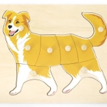 Drvena Montessori slagalica s umetkom pas VIGA