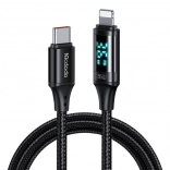 Mcdodo USB‑C na Lightning kabel 36 W s LED zaslonom 1,2 m crni