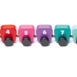 CUBIKA šarena gusjenica s brojevima – drvena magnetska slagalica 10 dijelova