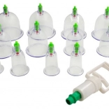 Kineske vakuumske čaše bez vatre, set od 12 kom s ručnom pumpom