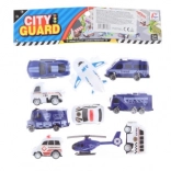 Set policijskih vozila s avionom i helikopterom