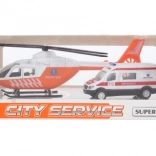 Metalni set: hitna pomoć i helikopter za djecu