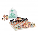 Drvene šahovske figure s motivima životinja za djecu