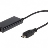 MHL adapter micro USB na HDMI s USB napajanjem, 16 cm
