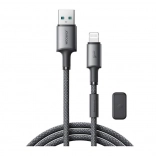 Joyroom magnetski USB–Lightning kabel 1,2 m, 3A, sivi