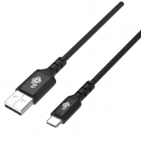 Silikonski crni USB-USB C kabel 1m Quick Charge