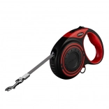 Dogness automatska povodac 5 m s LED svjetiljkom i kućištem za vrećice – crvena